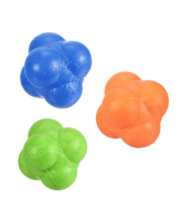 PATIKIL Bounce Reaction Balls, Coordination Training Ball Agility Trainer TPR, for Speed Reflex Orange Green Blue