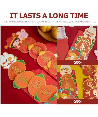 Amosfun 12 Pcs 2023 Red Envelope Lai See Hong Bao Birthday Money Pockets Cash Envelopes Wedding Red Pocket Rabbit Year Red Packets Lucky Money Packets Wedding Money Year Red Envelope Paper - Buy Online on SooperMarket.com