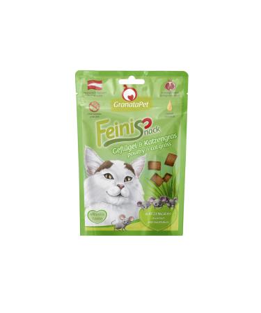 Granatapet Feinisnack Poultry & Cat grass treats for cats digestible cat snack cat treats without grain & sugar additives reward for playful velvet paws 6 x 50 g poultry & cat grass 50 g (6 Pack)
