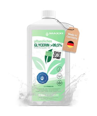 Maxxi Clean |700 ml glycerin 99.5% |Purely vegetable & nourishing for cosmetics and DIY projects |E422 Glycerol in pharmaceutical quality |Made in Germany |Suitable for skin care