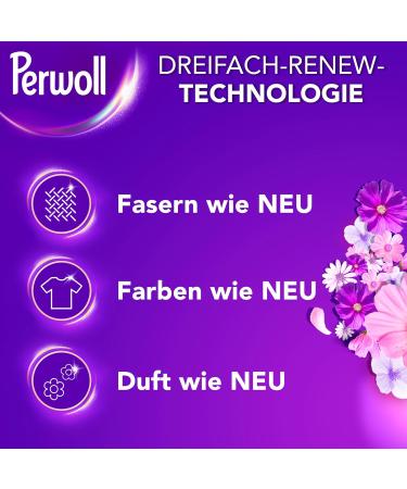 Perwoll Flower Frenzy Detergent 1.35L - Triple-Renew Color Care for 27 Washes | Fine Detergent for All Colored Textiles - Buy Online on SooperMarket.com