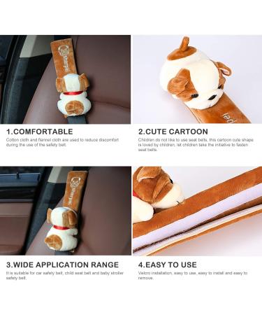 MHwan Cartoon Seat Belt Pads - 2-Pack Soft Seatbelt Strap Covers for Kids and Adults - Buy Online on SooperMarket.com