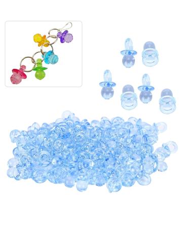 200 Pieces Blue Acrylic Pacifier Accessories - Mini Baptism & Baby Birthday Decorations | Perfect Gift Item - Buy Online on SooperMarket.com