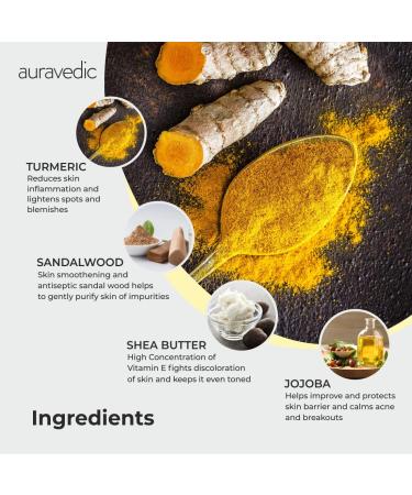 AURAVEDIC Pure Lightening Skin Polish with Sandalwood & Turmeric - Gentle Exfoliation - Buy Online on SooperMarket.com