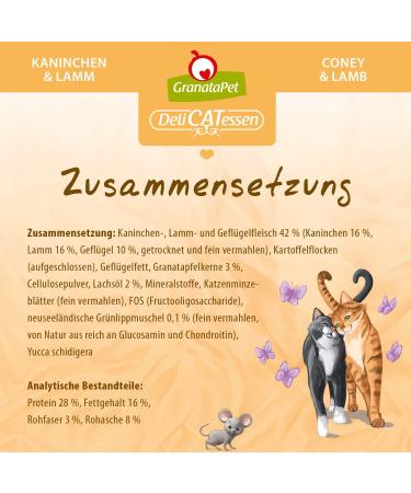 Granapet Delicatessen Rabbit & Lamb Dry Cat Food | Grain-Free Sugar-Free | 300g - Tasty Adult Feed - Buy Online on SooperMarket.com