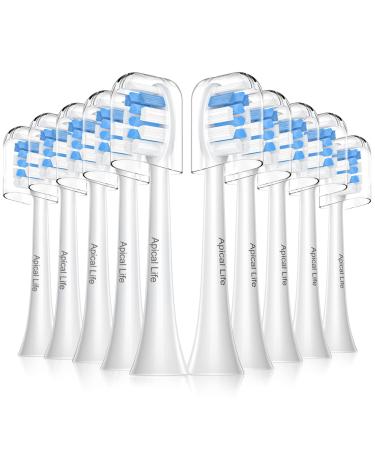 Replacement Toothbrush Heads Compatible with Philips Sonicare Soft Electric Toothbrush Head Compatible with C1 C2 C3 G2 W2 G3 W3 A3 4100 5100 6100 SoftCare HealthyWhite 10 Pack 10 Counts