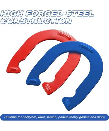 PoPoHoser Heavy Duty Steel Horseshoes Outdoor Game Set - 4 Horse Shoes & 2 Stakes - Fun for Adults and Family in Backyard, Lawn, Beach - Buy Online on SooperMarket.com