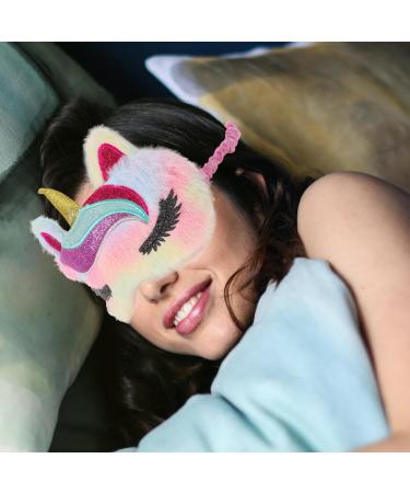 Shop Baluue Cute Animal Unicorn Sleep Mask - Plush Eye Cover for Kids Teens & Women | Perfect Sleeping Eyeshade - Buy Online on SooperMarket.com