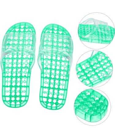 MAGICLULU 2 Pairs Slippers Quick Drying Shower Slippers Green Home Indoor Slippers Non Dorm Shoes Gym Foot Spa Soak Tub Shower Footware Massaging Travel Pvc Household Plastic Barrel 28x10.3cm 11x5pcs Greenx5pcs - Buy Online on SooperMarket.com