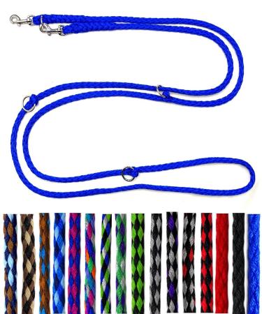 Dog linen small dogs up to 15 kg / double linen 4-folded 2.40m / 2.80m / 3.50m Guide very light & robust (2.80m 4-speed adjustable blue) 2.80m 4-fold blue