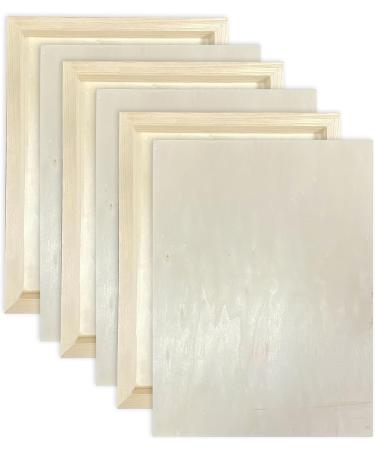 9x12 Wood Canvas 6-Pack - Framed Wooden Panel Boards for Painting and Pouring Crafts - Buy Online on SooperMarket.com