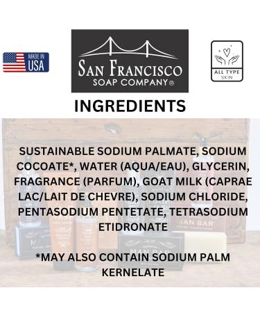 San Francisco Soap Company Goat Milk Bar Soap | Sandalwood Musk | Dye-Free | Nourishing 10oz Unisex Bar Soap - Buy Online on SooperMarket.com
