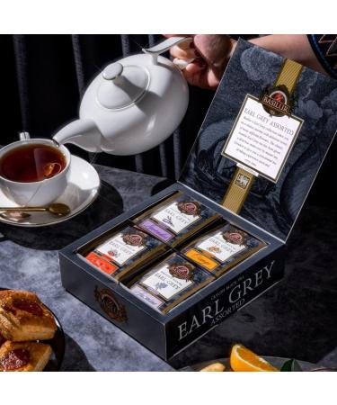 Basilur Ceylon Black Tea Earl Grey Assorted 40 Enveloped Tea Bags - Premium Quality Tea Blend - Buy Online on SooperMarket.com