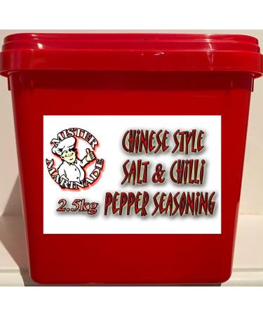 Mister Marinade Chinese Style Salt & Pepper Seasoning Catering Size (2.5kg Red Tub) 2.5 kg (Pack of 1)