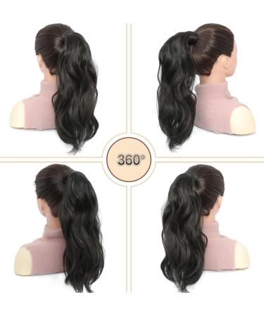 MORICHY Ponytail Extension 14Inch Synthetic Natural Wavy Ponytail Extension Hair Wrap Around Pony Tail Hair Extensions for Women Girls Black Brown Color (Brown Black) 14Inch Black Brown - Buy Online on SooperMarket.com