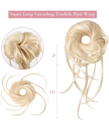 REECHO Super Long Tousled Updo Curly Wavy Messy Bun Hair Piece in Light Blonde - Buy Online on SooperMarket.com