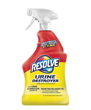 Resolve Urine Destroyer Spray Stain & Odor Remover, Transparent, No Flavor, 32 Fl Oz