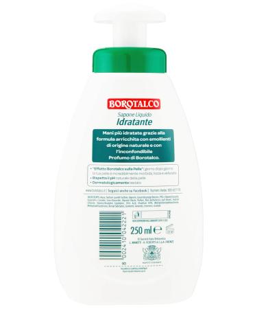 Borotalco Moisturizing Liquid Soap - 8.45 oz (250ml) | Italian Import | Hydrating Formula - Buy Online on SooperMarket.com