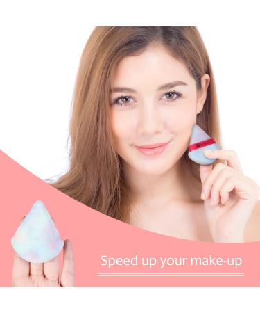 Reusable Velvet Powder Puffs - 2pcs Triangle Wet/Dry Dual-Use Makeup Sponges - Buy Online on SooperMarket.com