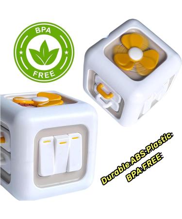 Mciskin Busy Activity Cube for Toddlers | Montessori Motor Skills Toy | Learning & Fidget Cube for Ages 1-4 - Buy Online on SooperMarket.com
