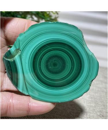 Natural Sphere 1pc Malachite Slice Natural Stone and Crystal Gems FengShui Reiki Wicca Ornaments for Home Decorati Stone Collection 85-95g - Buy Online on SooperMarket.com