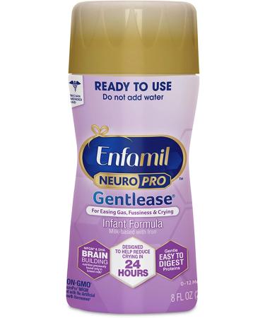 Enfamil NeuroPro Gentlease Baby Formula 8 Fl Oz Bottles (Pack of 4) - Brain and Immune Support with DHA - Clinically Proven to Reduce Fussiness, Gas, and Spit-Up in 24 Hours - Buy Online on SooperMarket.com