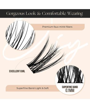 LASHVIEW DIY Cluster Lash Extensions for Self-Application - 48 Pcs, 3D Rapid Soft and Lightweight, Style D10 Mix (10/12/14/16mm) - Buy Online on SooperMarket.com