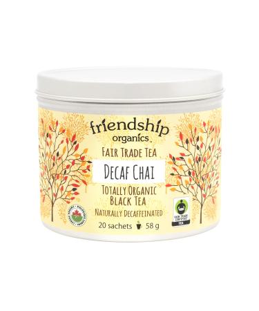 Friendship Organics Decaf Chai Tea Bags Organic and Fair Trade 20 count