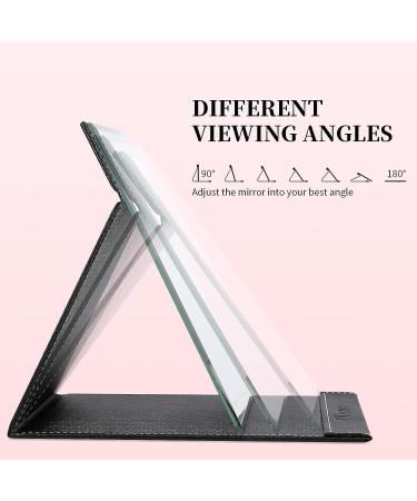 DUcare Travel Folding Makeup Mirror - Portable Slim Pocket Mirror with Stand - Ideal for On-the-Go Beauty - Buy Online on SooperMarket.com