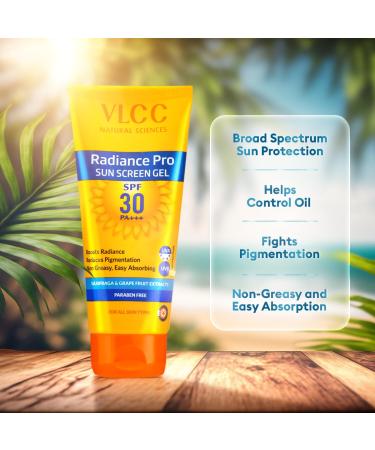 VLCC Radiance Pro SPF 30 PA+++ Sun Screen Gel - 50g | Best International Shipping - Buy Online on SooperMarket.com