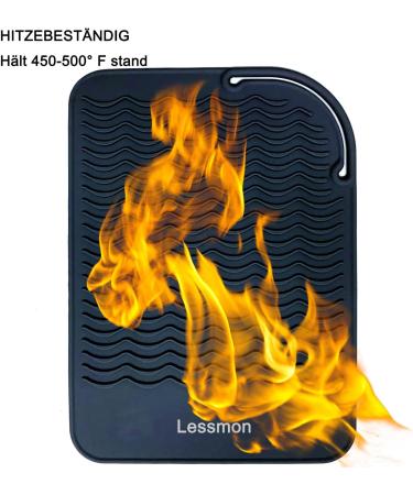 Premium Heat Resistant Mat for Curling Irons & Hair Styling Tools - 9 x 6.5 Black | Essential Protection for Your Styling Equipment - Buy Online on SooperMarket.com