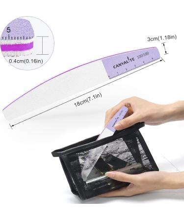 Buy Canvalite 12stk Nail Files for Gel Polish Professional 100/180 Double-Sided Washable & Reusable Nail Buffers | International Shipping Available - Buy Online on SooperMarket.com