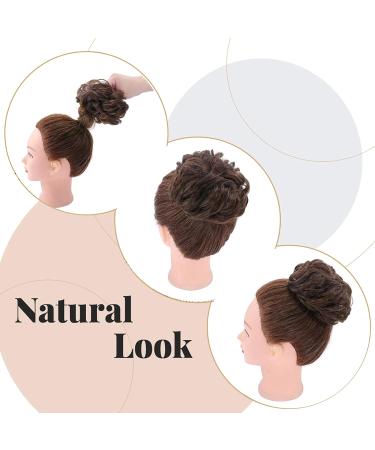 Maroon Bun Extensions - Thick Updo Hairpiece for Wavy Curly Hair - 45g Brown - Buy Online on SooperMarket.com