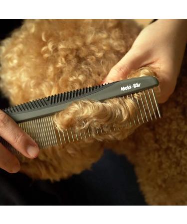 Moki Bear Metal Comb for Dogs - Dual-Sided Rounded Pins for Matting & Knot Removal - Ideal Grooming Tool - Buy Online on SooperMarket.com