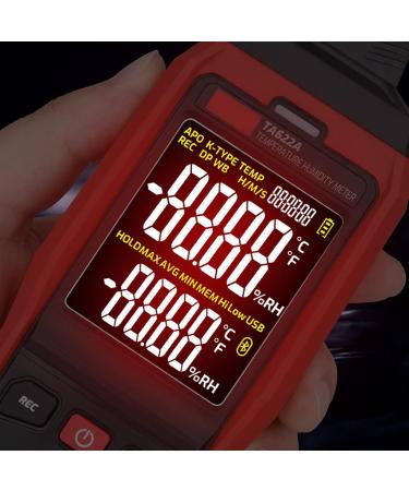 Digital Temperature and Humidity Meter with LCD Display | Dew Point & Wet Bulb Hygrometer - International Shipping Available - Buy Online on SooperMarket.com