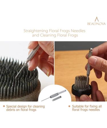 BEADNOVA Kenzan Needle Straightener & Brush Ikebana Tool Set for Floral Arrangements - Buy Online on SooperMarket.com