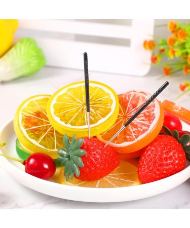 Portable Titanium Toothpicks Set - Reusable Metal Toothpicks with Holder for Outdoor Picnic & Camping - 2 Black Sets - Buy Online on SooperMarket.com