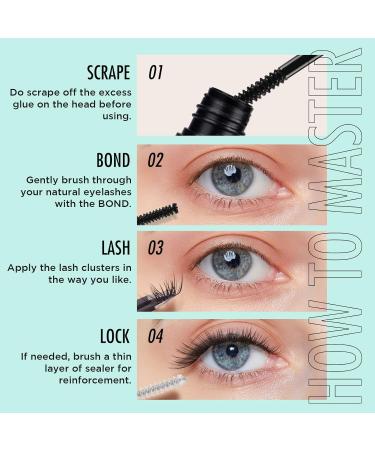 BEYELIAN Lash Clusters Kit - 72 Pcs 10-16mm Individual Cluster Lashes with Bond and Remover - Soft, Lightweight, Waterproof - Comfortable Adhesive - Buy Online on SooperMarket.com