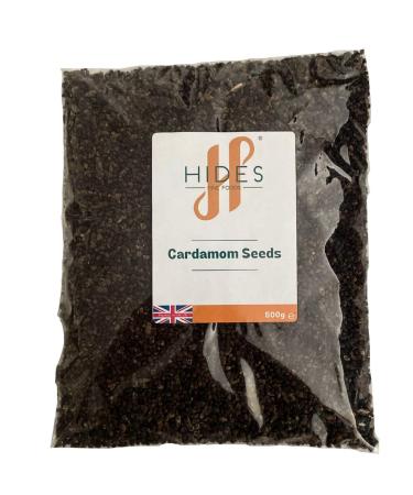 Hides Fine Foods - Cardamom Seeds 500g - GMO Free - Suitable for Vegetarians - Spice Staple - Middle Eastern Food - Indian Cuisine - Curries - Masala Chai