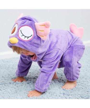 COOKY.D Winter Hooded Romper Jumpsuit - Unisex, 12-18 Months - Owl Design - Buy Online on SooperMarket.com
