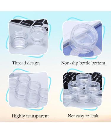 60 Pieces 5G Transparent Jack Set - Empty Cream Jars Lotion Doses 3 Label Stickers & 6 Mini Spatulas for Cosmetics | International Shipping - Buy Online on SooperMarket.com