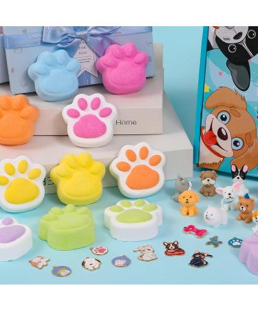 G.C Paw Bath Bombs for Kids with Surprise Puppy Toys - 12Pcs Organic Bubble Bath Fizz Balls & Necklace for Boys and Girls - Non-Inside, Natural Toddler Bath Bombs - Buy Online on SooperMarket.com