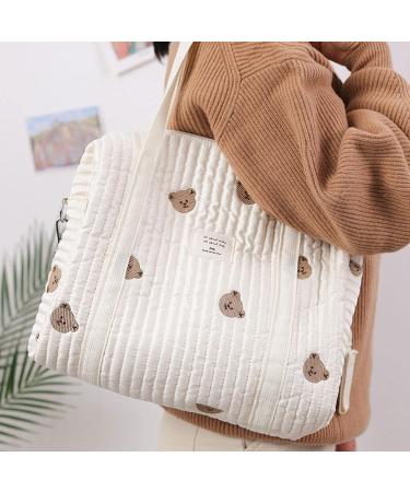 NewDVMMSS Soft Cotton Diaper Bag Carrier | Embroidered Children's Room Storage & Toy Organizers for Outdoor Trips - Buy Online on SooperMarket.com
