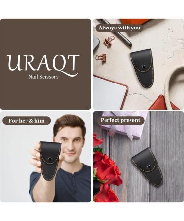 URAQT Nail Scissors Professional Stainless Steel Cuticle Scissors with Leather Pouch Sharp Manicure Scissors Pointed Beauty Scissors for Trimming Eyebrows Nose Hair Beard Finger & Toe Nail Care With Leather Case - Buy Online on SooperMarket.com