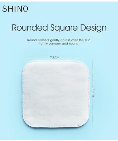 SHINO Natural Square Cotton Pads 100 Ps - Biodegradable Makeup Remover Pads for Sensitive Skin | Beauty, Personal Care, Baby Care & Daily Cosmetics - Buy Online on SooperMarket.com