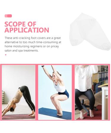 Minkissy Moisturizing Socks - 4 Pairs of Cotton Spandex Foot Bath & Heel Care for Dry Feet - Overnight Elastic Stockings for Women - Buy Online on SooperMarket.com