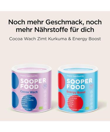Sooper Food Cocoa Wach - Zimt - Kurkuma Powder | Bio Vegan Chocolate Nut for Fast Energy - 250g - Buy Online on SooperMarket.com
