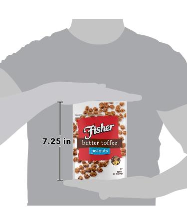 Fisher Snack Butter Toffee Peanuts 5.5oz (Pack of 6) - No Artificial Colors or Flavors - Buy Online on SooperMarket.com