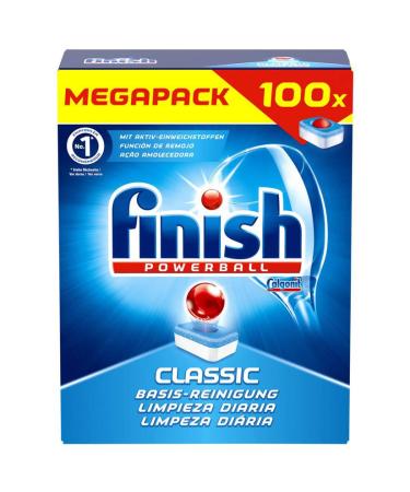 Finish Classic dishwasher tabs mega pack 100 tabs unscented 100 pieces (1 pack)