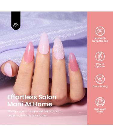 Beetles Dip Powder Nail Starter Kit - 7 Colors (Nude Pink Brown White) | DIY Dipping Powder Set with Complete Accessories - Buy Online on SooperMarket.com